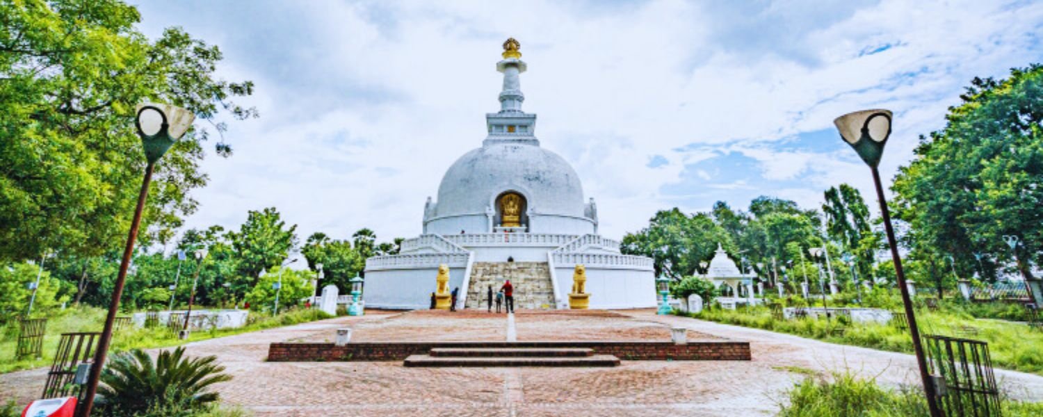 Majestic Vaishali Stupa standing tall amidst serene surroundings