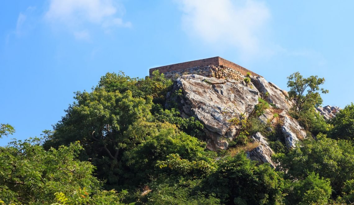 Awe-inspiring view of Bihar's towering peaks, stretching towards the heavens in all their majestic glory