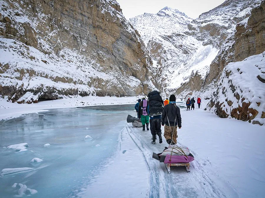 The Chadar Trek Trail