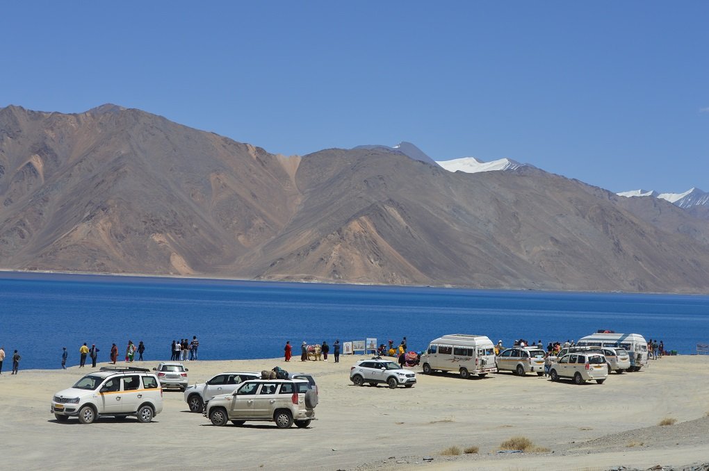 Tourism at Pangong Lake