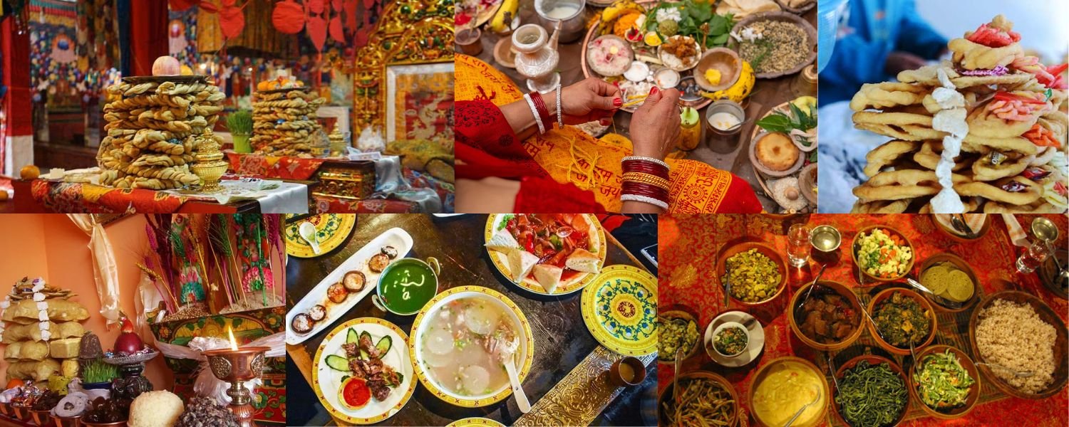 Losar Festival food, traditional Losar dishes, Tibetan New Year cuisine, festive foods of Losar, Ladakhi special dishes, Losar Festival delicacies,