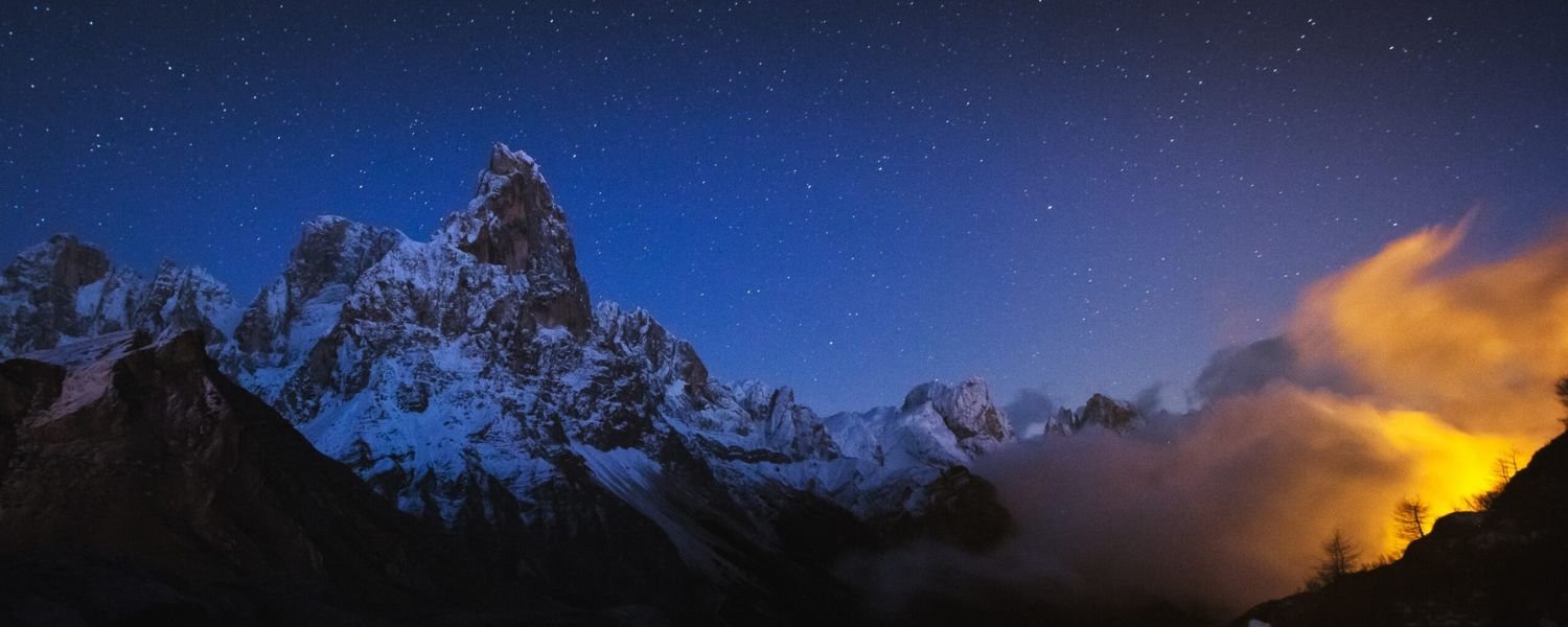 At night Gazing at stars