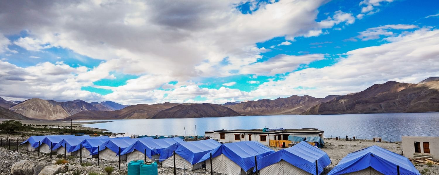 Camping on Pangong Lake